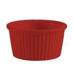 C.A.C. RKF-6-R, 6 Oz 3.5-Inch Stoneware Red Fluted Ramekin, 3 DZ/CS