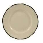 C.A.C. SC-7B, 7.37-Inch Stoneware Black Band Dinner Plate, 3 DZ/CS