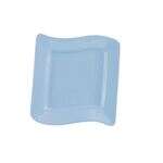 C.A.C. SOH-6-LBU, 6.75-Inch Stoneware Light Blue Square Plate, 3 DZ/CS