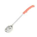 C.A.C. SPCT-2RD, 2 Oz Stainless Steel Solid Portion Spoon with Red Handle
