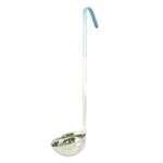 C.A.C. SSLD-60TL, 6 Oz Stainless Steel One-Piece Ladle with Teal Handle
