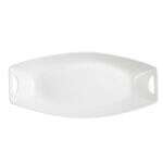 C.A.C. STU-61, 16-Inch Porcelain Squared Oval Platter with Handles, DZ
