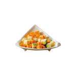 C.A.C. TB-H6, 6 Oz 6.25-Inch Porcelain Horn Edge Triangular Dish, 3 DZ/CS