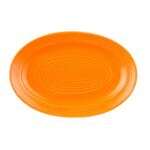 C.A.C. TG-13-TNG, 11.75-Inch Porcelain Tangerine Oval Platter, DZ