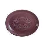 C.A.C. TG-14C-PLM, 12.75-Inch Porcelain Plum Coupe Oval Platter, DZ