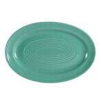 C.A.C. TG-34-G, 9.62-Inch Porcelain Green Oval Platter, 2 DZ/CS