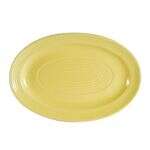 C.A.C. TG-34-SFL, 9.62-Inch Porcelain Sunflower Oval Platter, 2 DZ/CS