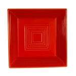 C.A.C. TG-B6-R, 15 Oz 6-Inch Porcelain Red Square Bowl, 2 DZ/CS