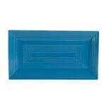 C.A.C. TG-RT13-PCK, 11.62-Inch Porcelain Peacock Rectangular Platter, DZ