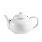 C.A.C. TPW-3, 40 Oz 9-Inch Porcelain Teapot with Raised Lid, DZ