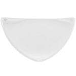 C.A.C. TRG-16, 10.5-Inch Porcelain White Triangular Flat Plate, DZ