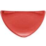 C.A.C. TRG-21-R, 11.5-Inch Porcelain Red Triangular Flat Plate, DZ