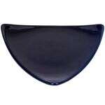 C.A.C. TRG-23-BLU, 12.5-Inch Porcelain Blue Triangular Flat Plate, DZ