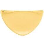 C.A.C. TRG-23-Y, 12.5-Inch Porcelain Yellow Triangular Flat Plate, DZ