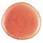 C.A.C. TUS-16-CRL, 10.37-Inch Porcelain Coral Dessert Plate, DZ