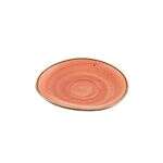 C.A.C. TUS-2-CRL, 6.25-Inch Porcelain Coral Dessert Saucer for TUS-1-CRL, 3 DZ/CS