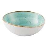 C.A.C. TUS-B6-TQS, 13 Oz 6-Inch Porcelain Turquoise Soup/Salad Bowl, 3 DZ/CS