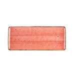 C.A.C. TUS-RT41-CRL, 14-Inch Porcelain Coral Rectangular Platter, DZ