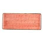 C.A.C. TUS-RT61-CRL, 16-Inch Porcelain Coral Rectangular Platter, DZ