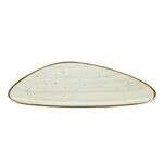 C.A.C. TUS-T41-BGE, 13.12-Inch Porcelain Beige Triangular Dessert Plate, DZ
