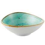 C.A.C. TUS-TB5-TQS, 6 Oz 4.75-inch Turquoise Triangular Bowl, 3 DZ/CS