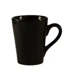 C.A.C. VC-12-BLK, 12 Oz 3.5-Inch Stoneware Black Victory Mug, 3 DZ/CS