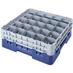 Cambro 25S1214168, Camrack 12.63-Inch High Blue 25-Compartment Glass Rack W/6 Extenders