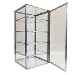 Carib 6H, 10x18-Inch 4-Compartment Upright Display Case with Hinged Door