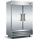 Coldline C-2RE 54-Inch Solid Double Door Reach-In Refrigerator, S/S Interior