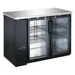 Coldline CBB-48G 48-inch Black Counter Glass Door Back Bar Refrigerator