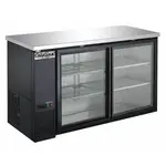 Coldline CBB-60G-SL 60-inch Black Sliding Glass Door Back Bar Cooler