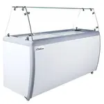 Coldline DP-560-FSG, 71-Inch 12-Tub Ice Cream Dipping Cabinet Freezer with Sneeze Guard