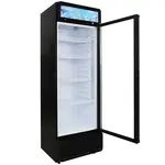 Coldline G8E-B, 9 Cu. Ft. 22-Inch Single Glass Door Black Merchandiser Refrigerator with LED
