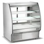 Coldline HDC-48, 48-Inch Refrigerated Curved Glass High Meat Deli Case with Rear Storage