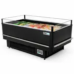 Coldline ISLAND-DT60, 62-Inch Open Air Dual Temperature Refrigerator and Freezer Island Merchandiser