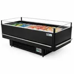 Coldline ISLAND-DT80, 82-Inch Open Air Dual Temperature Refrigerator and Freezer Island Merchandiser