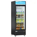 Coldline LGX-426WL, 24-Inch Glass Door Merchandiser Refrigerator with LED lighting, Black