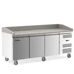 Coldline PDR-80N, 80-Inch Refrigerated Pizza Prep Dough Retarder with Marble Top