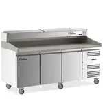 Coldline PDR-80N-SS, 80-Inch Refrigerated Pizza Prep Dough Retarder with Refrigerated Stainless Topping Rail