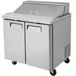 Coldline SMP36 36-inch Two Door Bain Marie Sandwich Prep Refrigerator, 15 Pans