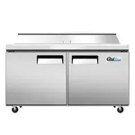 Coldline SP60T, 60-Inch Refrigerated Sandwich Prep Table with Cutting Board and Food Pans
