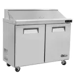 Coldline SPN-48, 48-Inch Narrow Refrigerated Sandwich Prep Table with Cutting Board and Food Pans