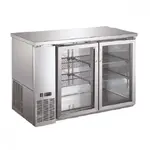 Coldline UBB-24-48GSS 48-inch Stainless Steel Glass Door Back Bar Refrigerator (Discontinued)
