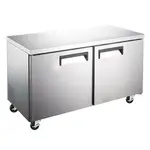 Coldline UC-60F 60-inch Undercounter Work Top Freezer, 15 Cu. Ft.