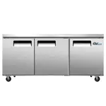 Coldline UC-72RT, 72-Inch Undercounter Worktop Refrigerator