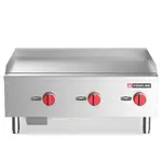 Cookline CGG-36M, 36-Inch Countertop Gas Griddle with Manual Controls - 90,000 BTU