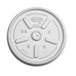 Dart 12JL, White Vented Plastic Cup Lid, 1000/Cs