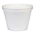 Dart 12SJ20, 12 Oz Squat White Foam Food Container, 500/Cs