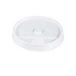 Dart 16UL White Sip Thru HIPS Lid, 1000/CS