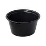 Dart 200PCBLK, 2 Oz Conex Black Complements Portion Polypropylene Container, 2500/Cs. Lids Are Sold Separately